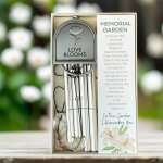 Memorial garden wind chime gift set in a box