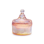 Pink Iridescent Glass Candle