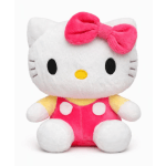 Hello Kitty plush toy with a pink bow and outfit