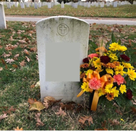 Seasonal Fresh Flowers In Cemetery Vase For Grave Placement By Irene S Floral Design