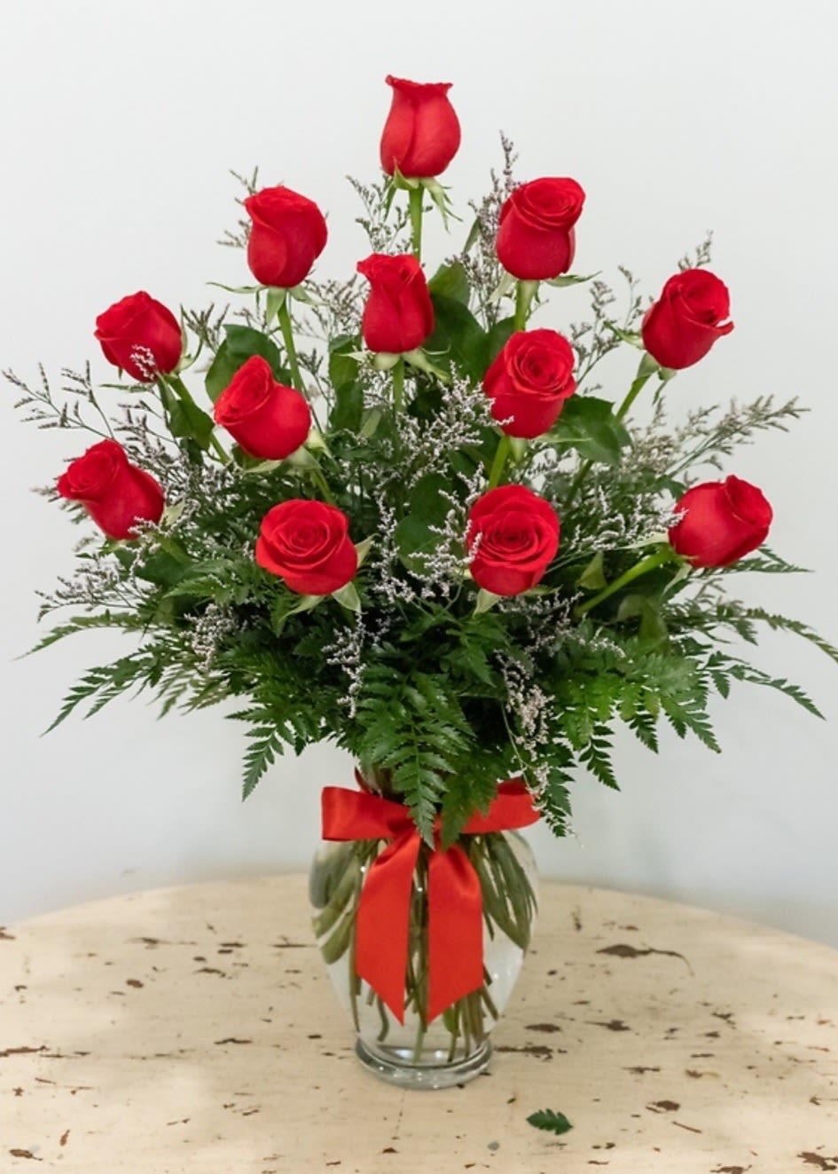 Romantic Dozen Roses - One dozen long stem roses.