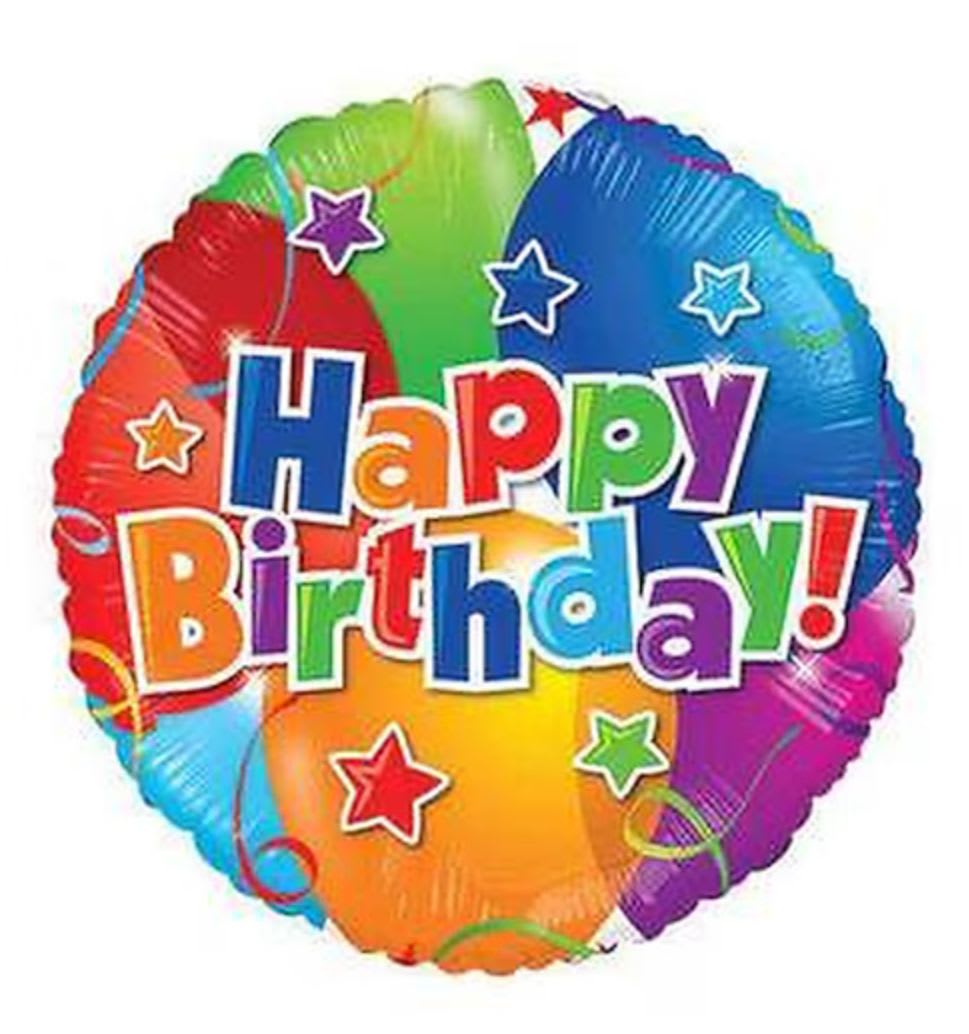 Birthday Mylar Balloon - Happy Birthday mylar balloon varies