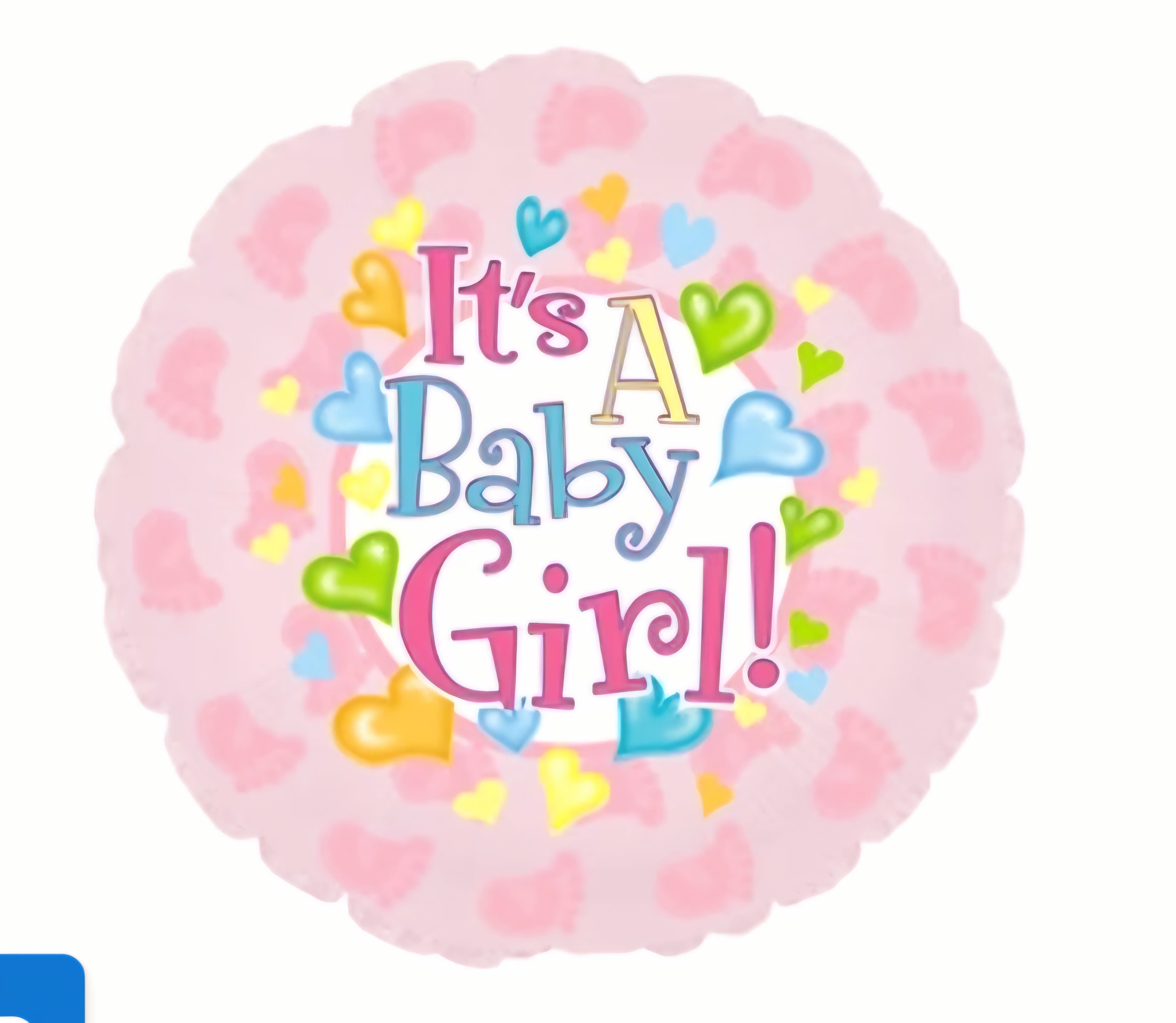 Baby Girl Mylar Balloons - Mylar balloon style varies