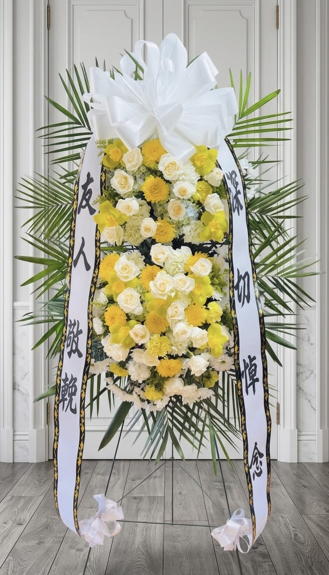 Standing spray 2 layer#2 - 2 layered standing spray for funeral 
