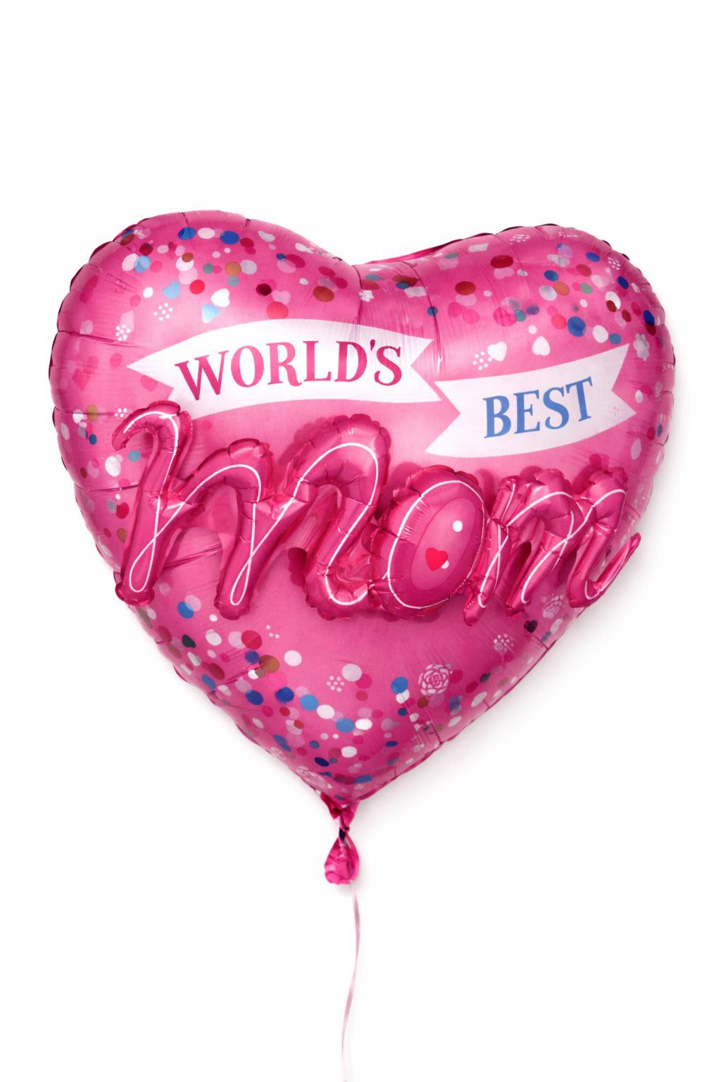 World's Best Mom Balloon - 1 Decorative Balloon 3D Effect 36 in x 36 in (91 cm x 91 cm)