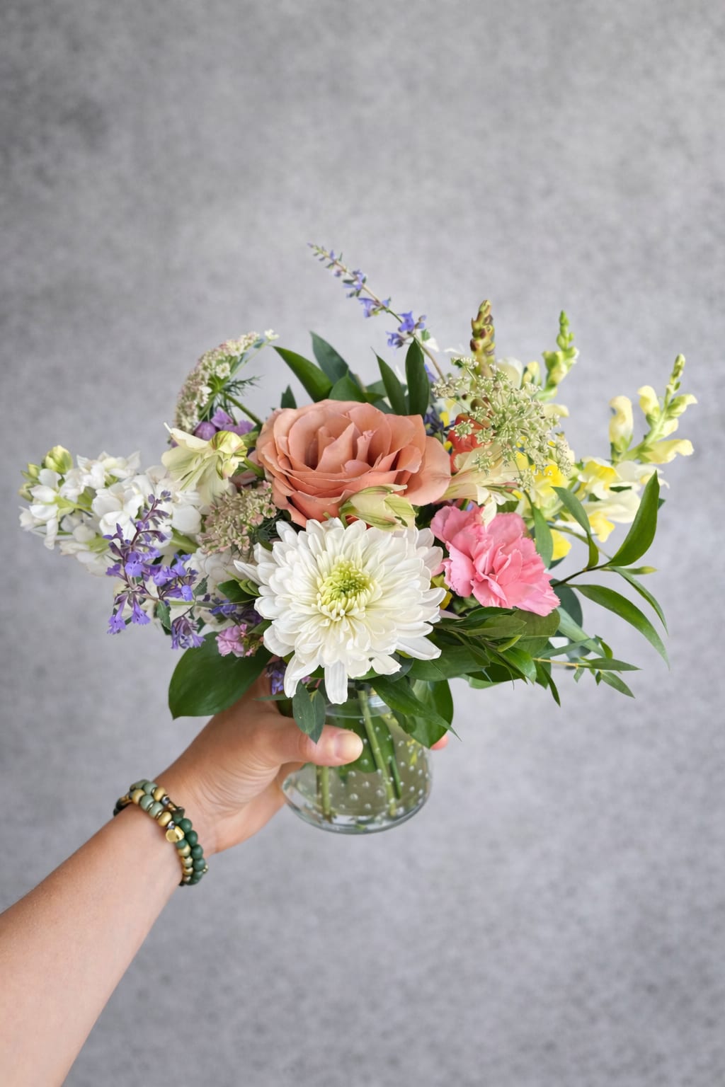 Soft &amp; Sweet  - Soft &amp; Sweet is a light and airy Florist Choice arrangement designed in gentle pastel tones for moments that call for something thoughtful, uplifting, and easy to love. Featuring a seasonal mix of soft blooms in shades of blush, cream, pale peach, and soft greenery, this design feels warm, cheerful, and beautifully understated.  Perfect for: -birthdays -thank you gifts -new baby celebrations -thinking of you   Soft &amp; Sweet offers a fresh, comforting presence without feeling overwhelming.  Each arrangement is handcrafted by The Artisan Fox, a boutique florist in Ada, Michigan, using premium seasonal flowers selected for freshness and longevity. While flower varieties may change, the soft pastel palette and gentle aesthetic remain consistent.  Available for local pickup and flower delivery. 