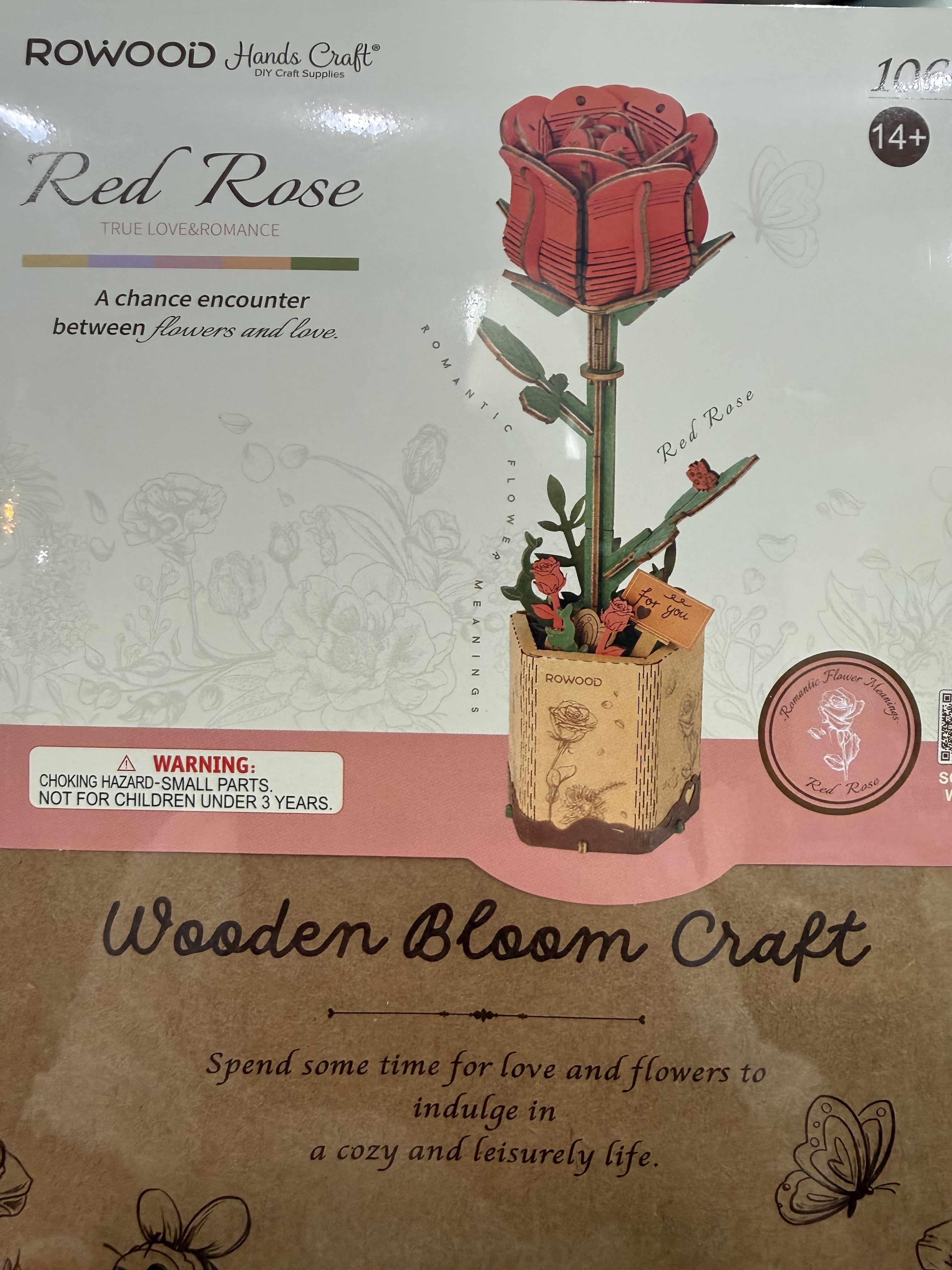 Rowood Wooden Bloom Craft Flower - Rowood Wooden Bloom Craft available in red carmellia, red rose, pink rose, gerbera daisy, and sakura
