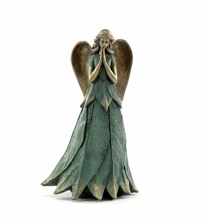 Angel - Blue and Bronze Praying - Blue and Bronze Praying Angel