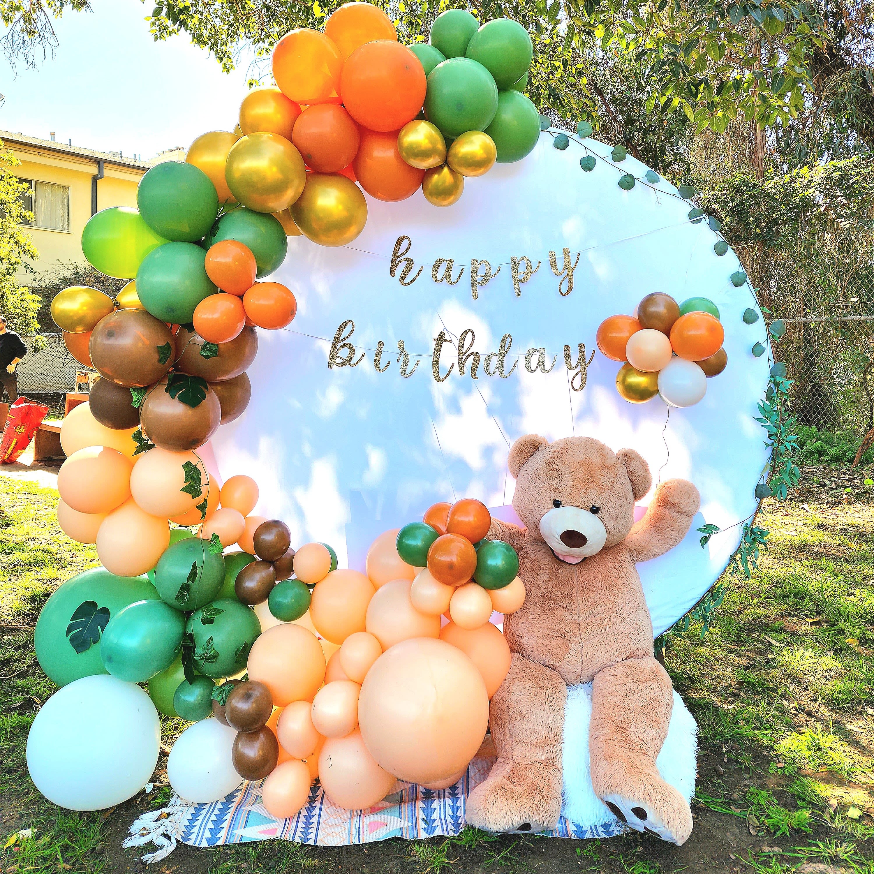 Teddy Bear Balloon Arch  - Welcome guests with the adorable charm of our Teddy Bear Balloon Arch. This delightful arrangement features a mix of soft pastel balloons and a cuddly teddy bear motif, perfect for baby showers, children's birthdays, or any celebration that calls for a touch of sweetness. The arch creates a warm and inviting atmosphere, making it an ideal backdrop for photos and a memorable focal point for your event. Bring smiles to everyone's faces with this whimsical and heartwarming decoration