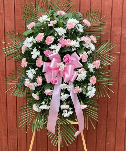 Glorious Farewell spray - Glorify a life well lived with this magnificent spray of pink flowers