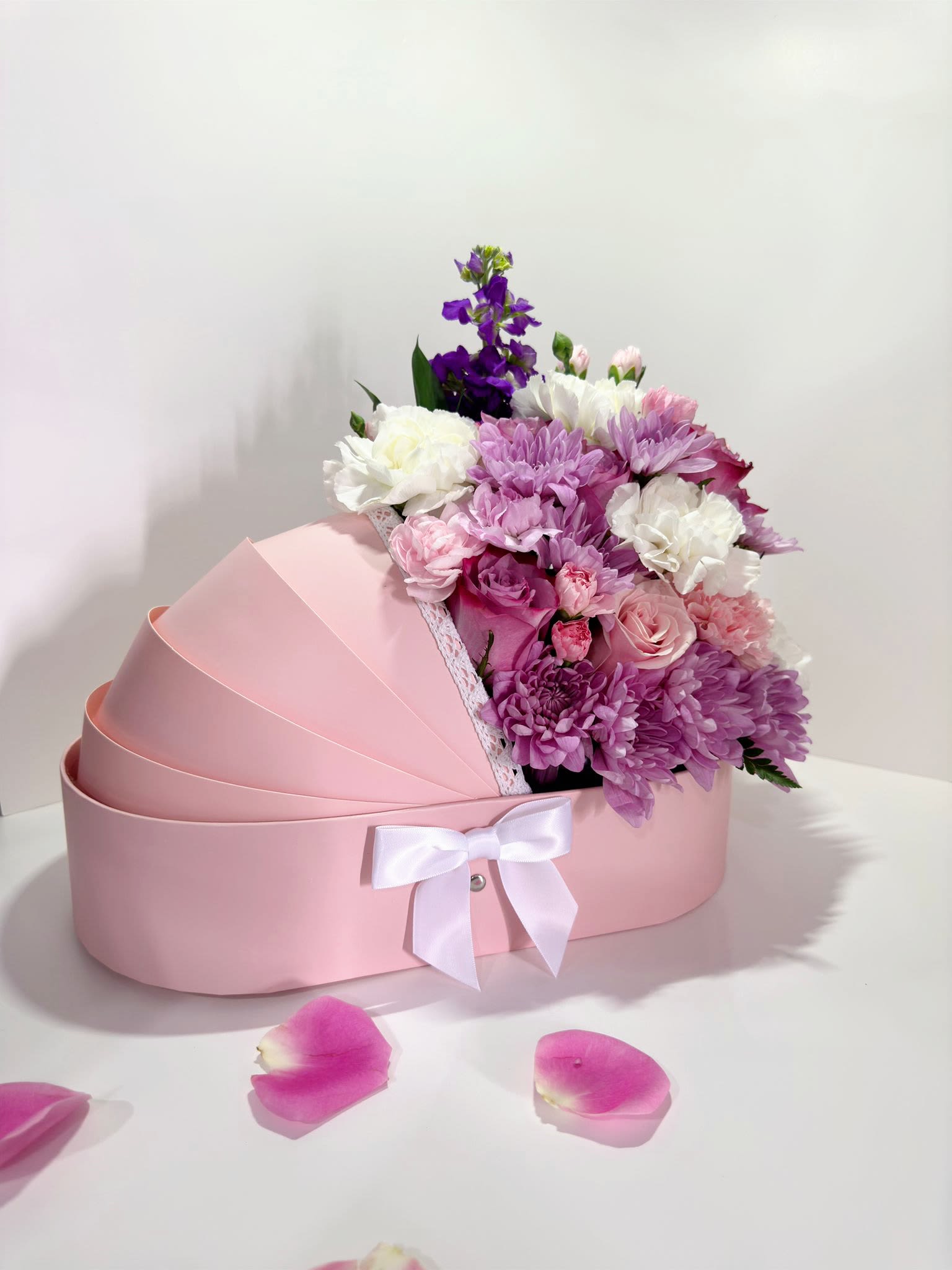 Newborn baby box -  Childbirth is the brightest, most joyful, and important event. Parents should certainly be congratulated on this wonderful occasion. On our website, you can find a great selection of flower arrangements to send your congratulations.   