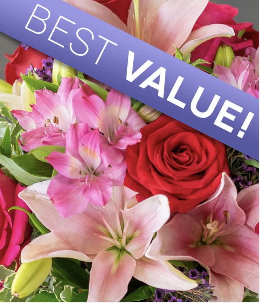 Florist Designed Mother's Day Flower Bouquet - This bouquet uses bright colors for a Mother''s Day bouquet
