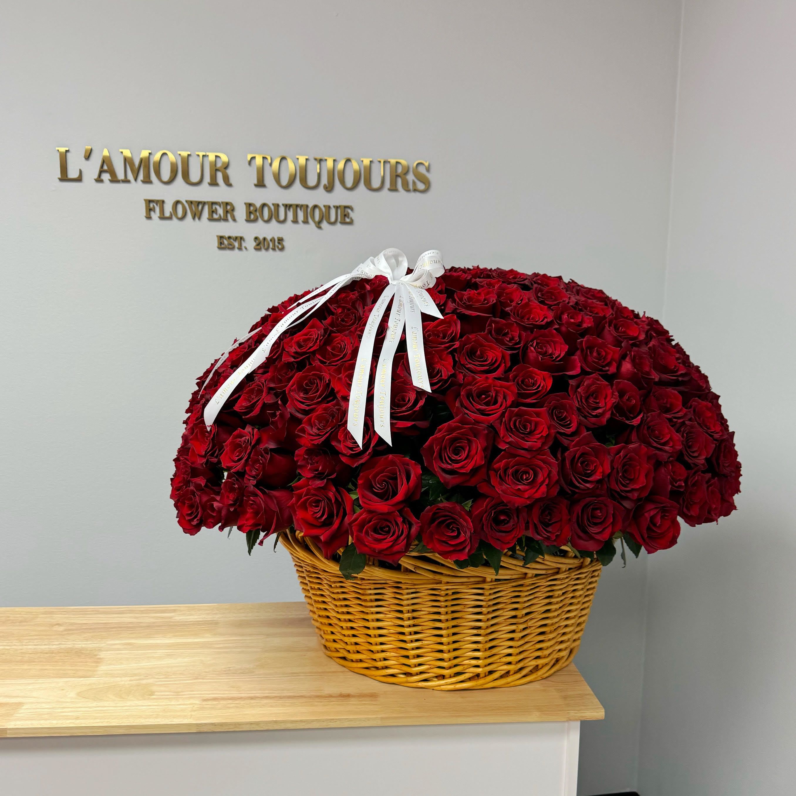 Grand Basket of Roses - 250 Premium roses in our signature basket. 