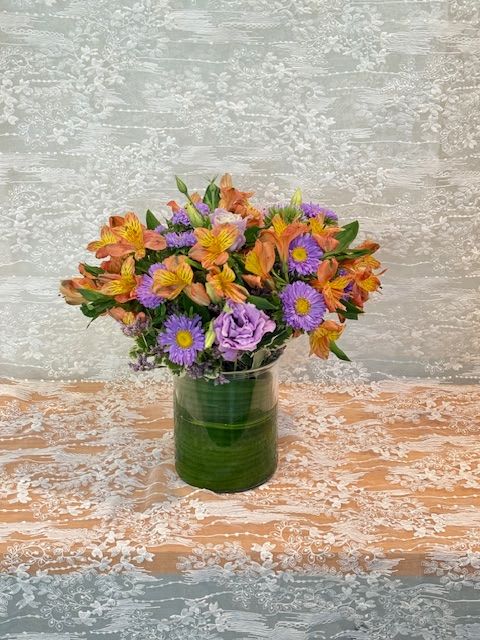 Grape Utopia - Matsumoto, Lisianthus and Astromelia flowers.   If a particular flower, is unavailable, an item of similar quality and value will be substituted.