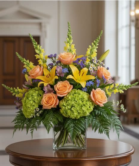 Royal sunset garden. - A beautifully bl design that symbolizes happiness,creativity and freshness through a rich palette of bold flr colors.