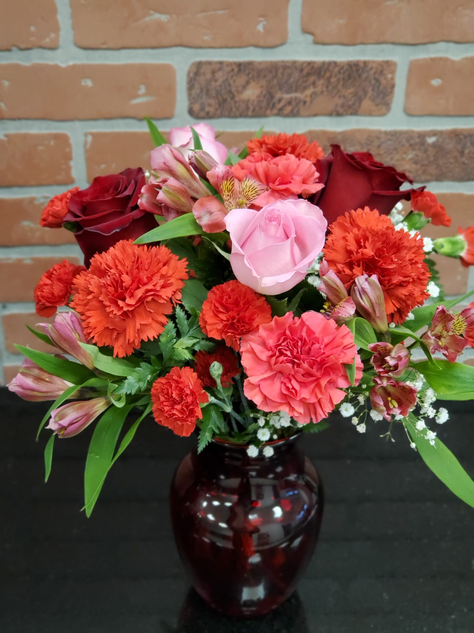 The Valentine Bouquet  - The Valentine Bouquet is a nice Valentine's Day arrangement. We put the standard size picture for reference. 