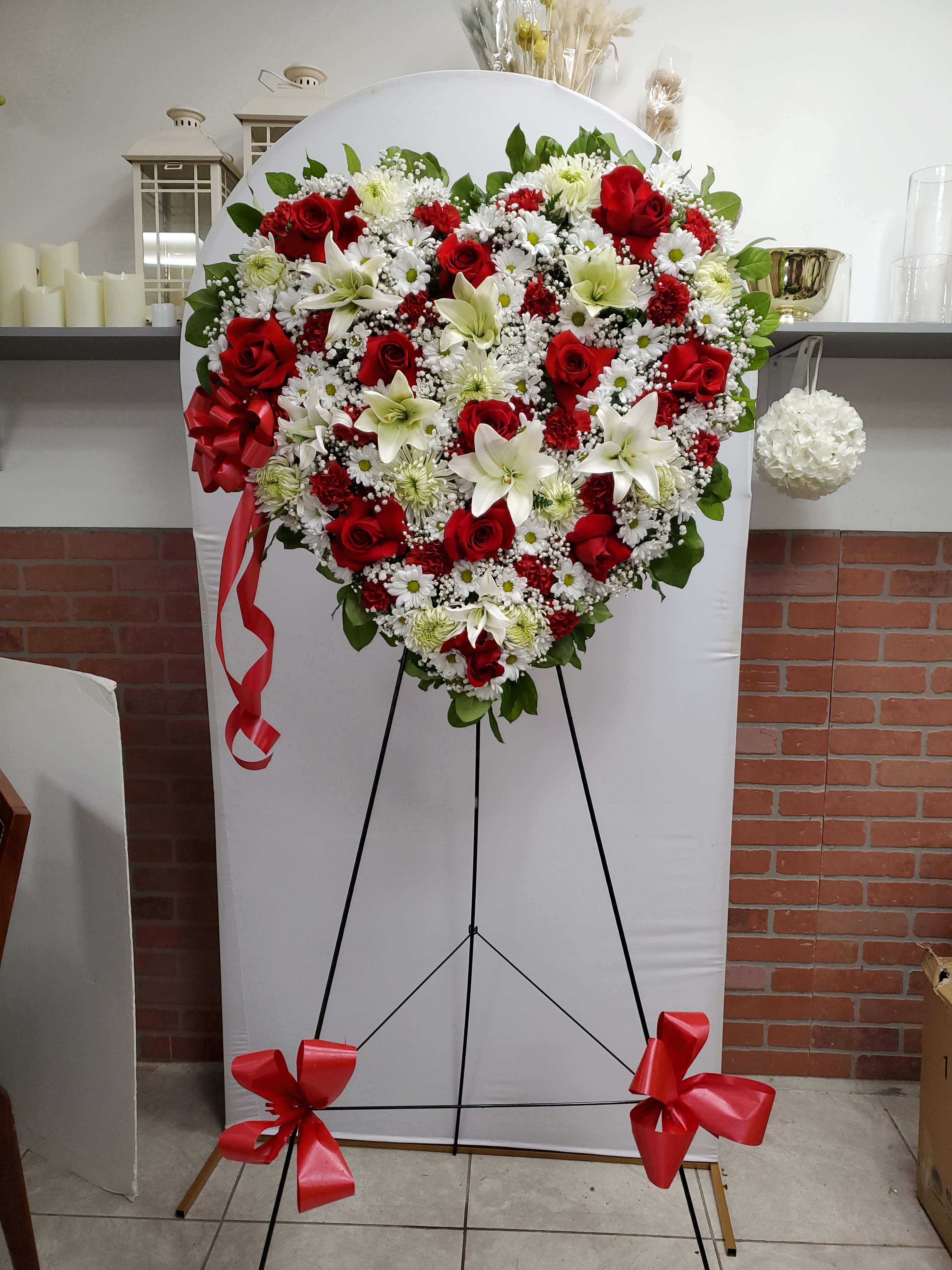 Red and White Standing Heart - Red and White Standing Heart