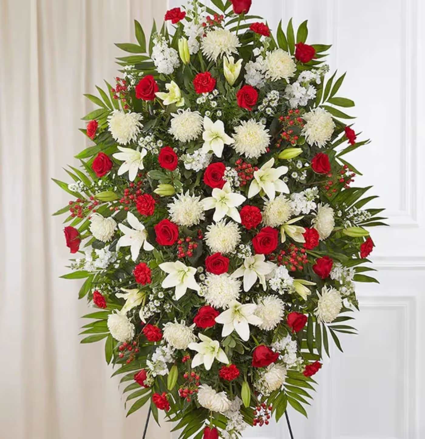 Red and white spray  - Red and white spray