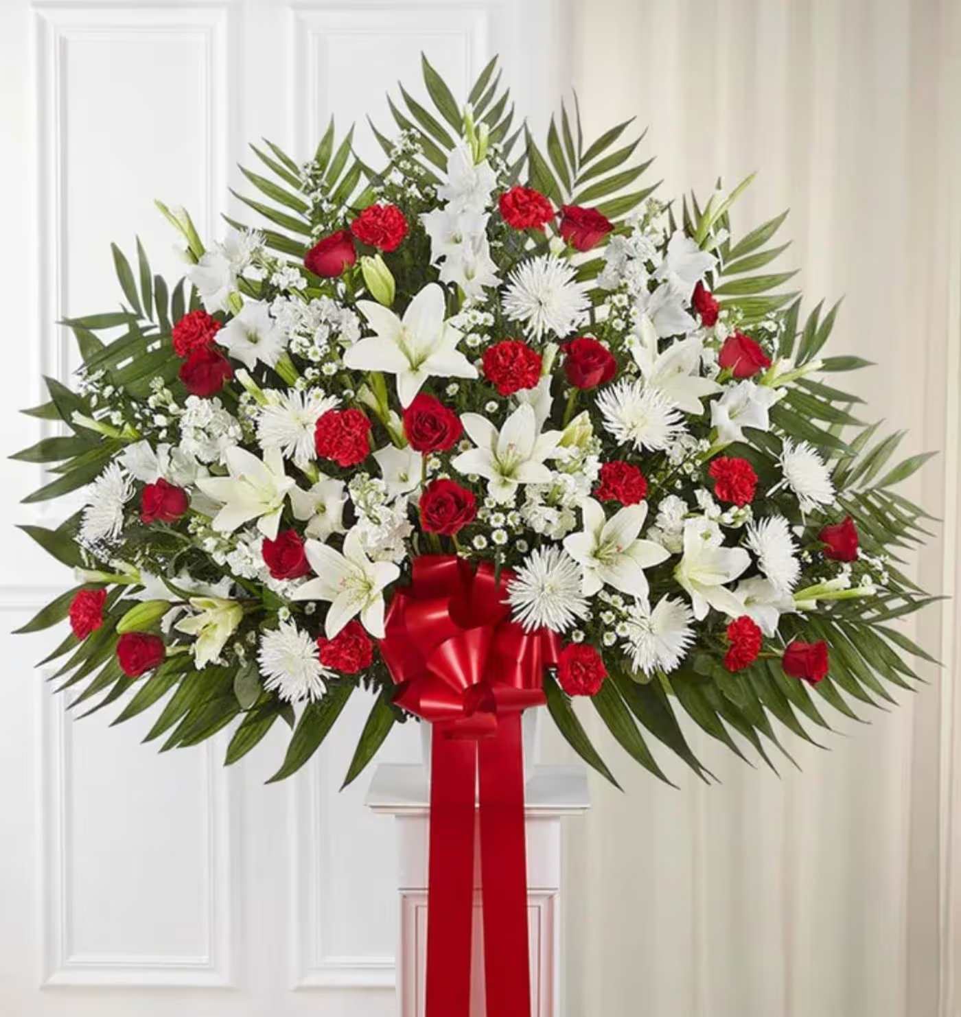 Red and White standing basket  - Red and White standing basket