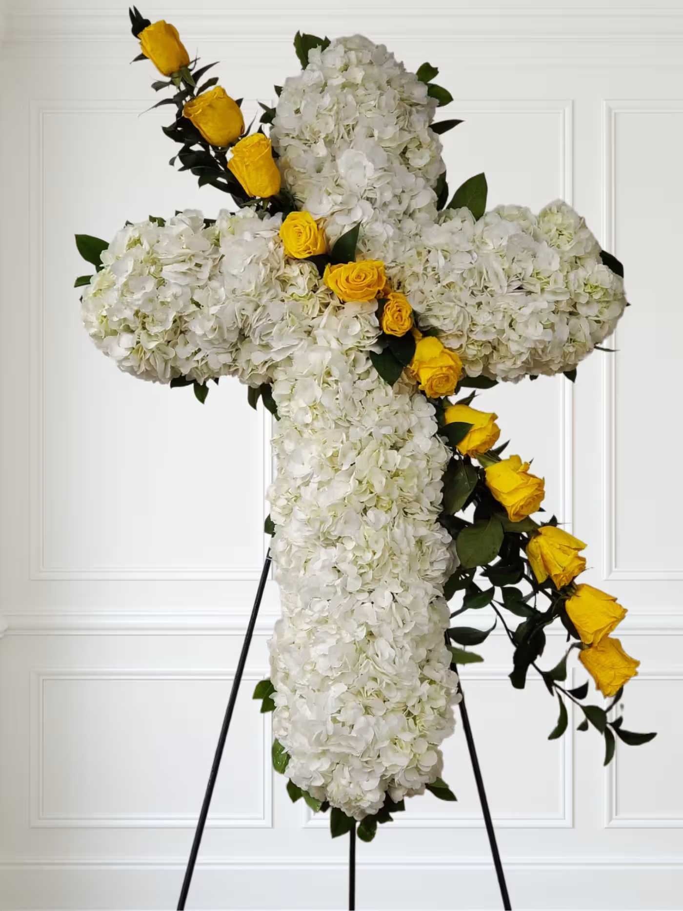 White and Yellow Cross - White and yellow flowers