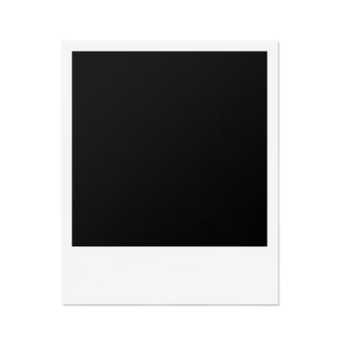 Blank black square print in a white frame