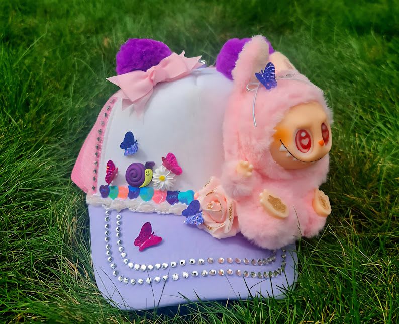  Funny children's cap - Cap for children, with stuffed animals like LABUBUS.