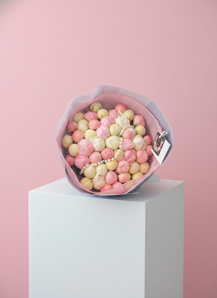 Blushing Bride - Blushing Bride For the most beautiful chapter yet. A soft, romantic arrangement in the most ethereal shades of blush — perfect for bridal moments and beyond. Flower varieties and vessels may vary based on availability to ensure the highest quality.
