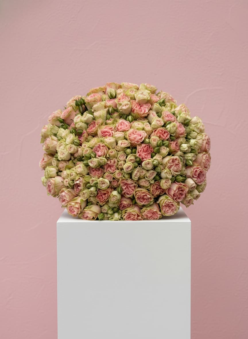 The Statement - French-inspired and impossibly chic. A voluminous, perfectly rounded arrangement that blurs the line between floristry and fine art. Flower varieties may vary based on availability to ensure the highest quality.