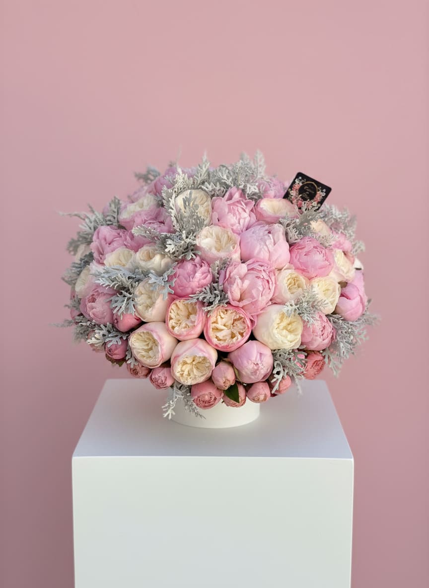Pink Skies -  Soft, dreamy, and timelessly beautiful. Flower varieties and vessels may vary based on availability to ensure the highest quality.