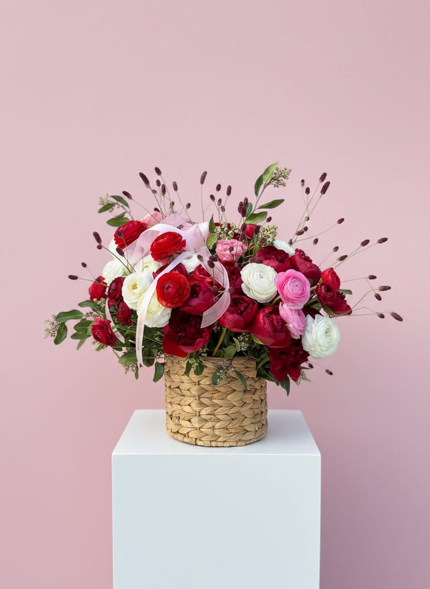 Petal Luxe -  Soft, dreamy, and timelessly beautiful. Flower varieties and vessels may vary based on availability to ensure the highest quality.