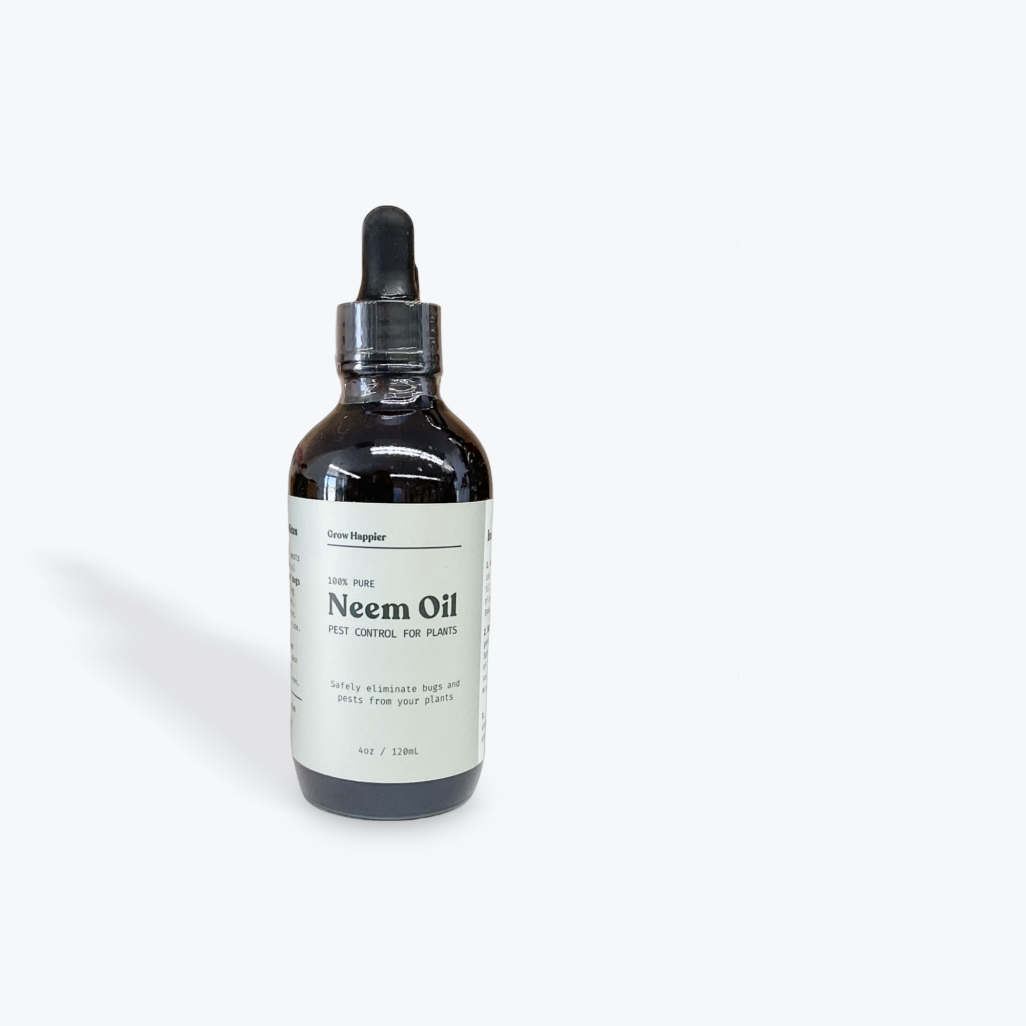 Bottle of neem oil with a dropper cap