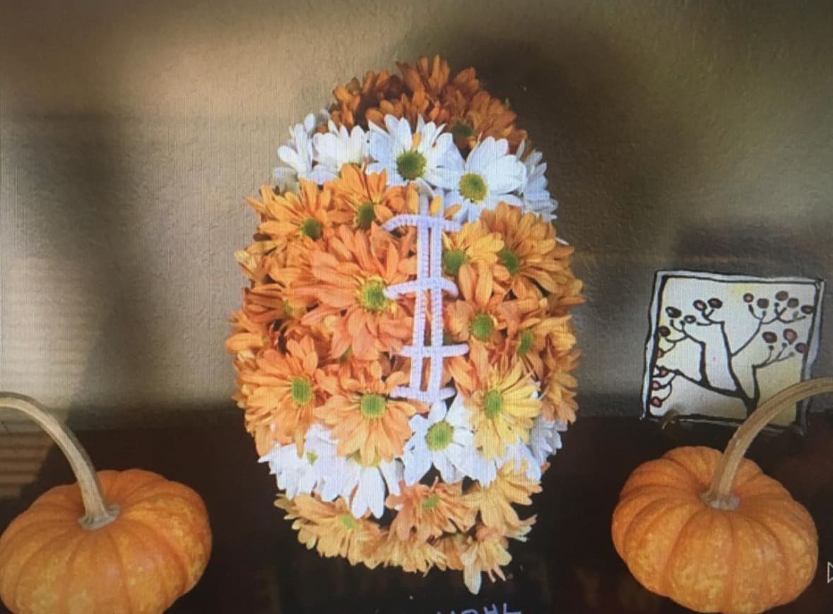 Fall Football Centerpiece - Fall Football Centerpiece