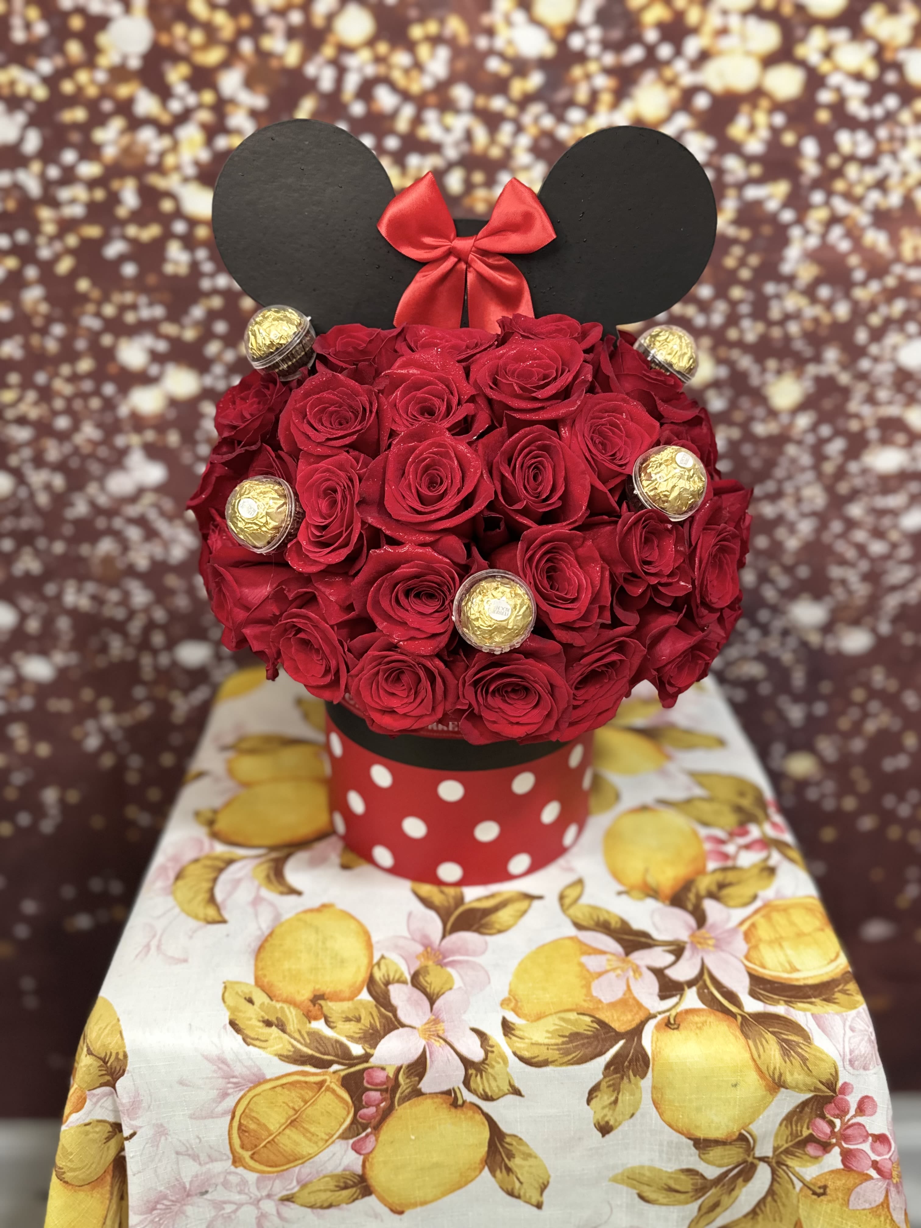 Mickey - Arrangement based on mickey covered in roses