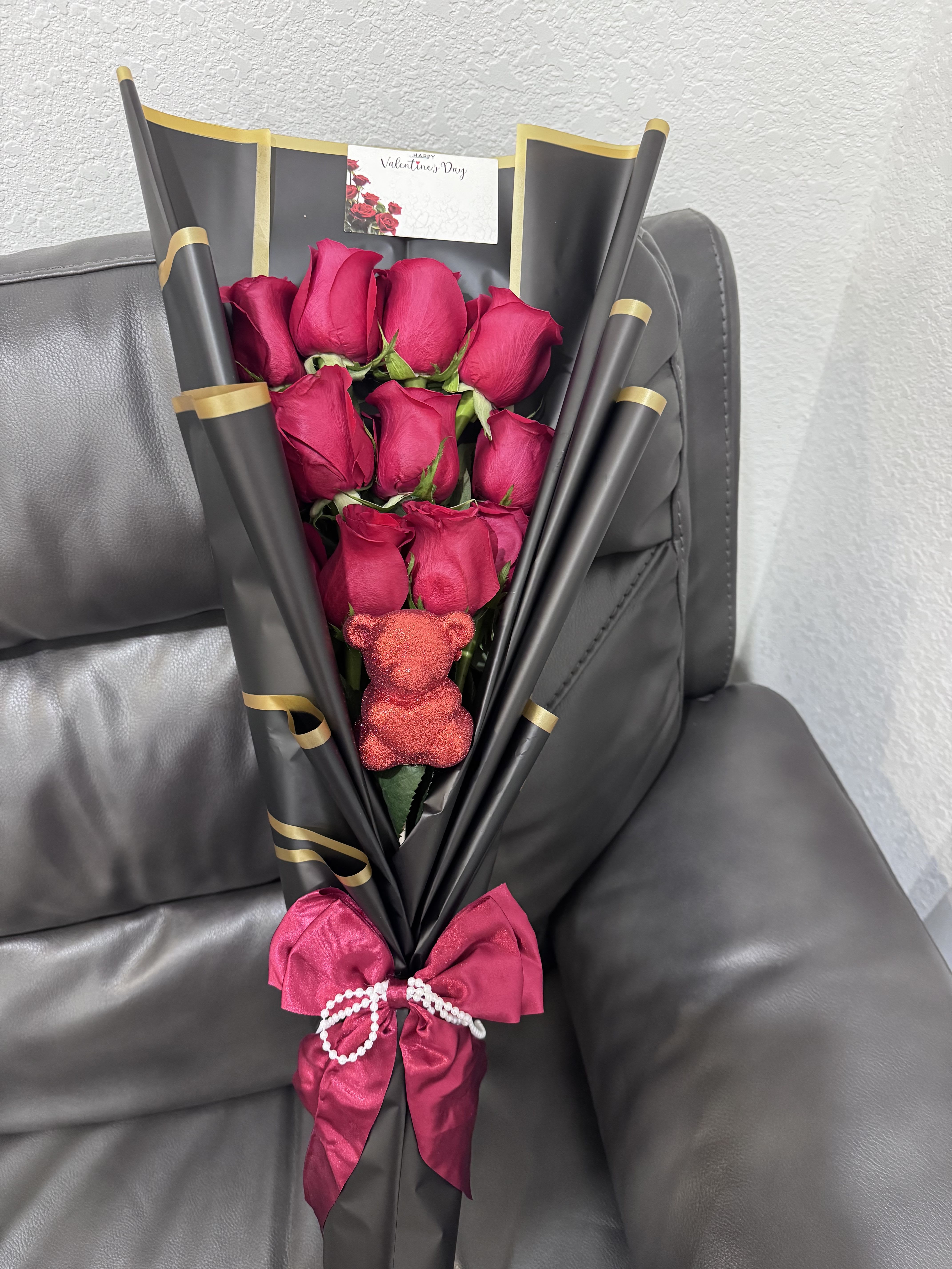 Bouquet single - Bouquet the 12 roses with cards