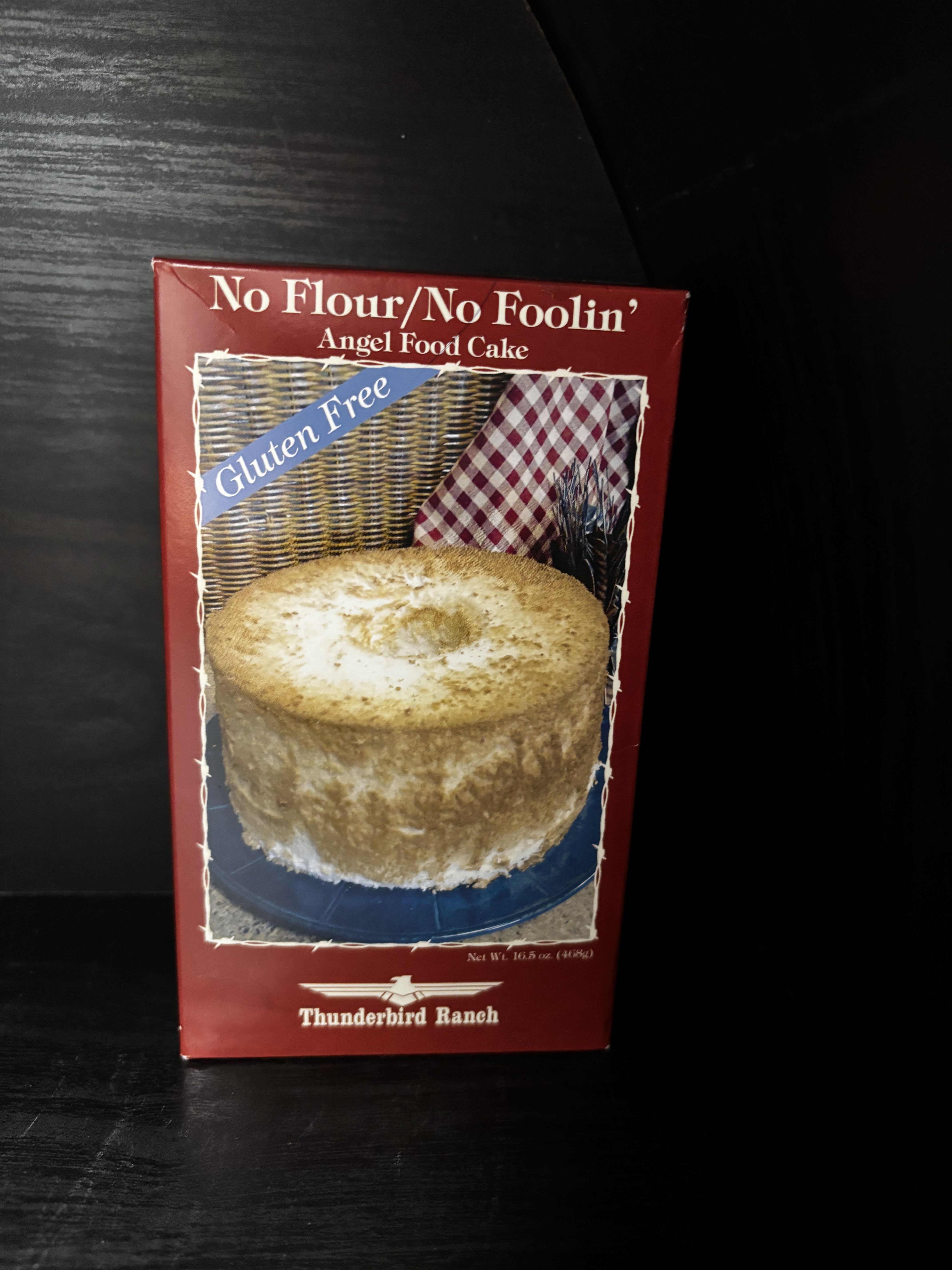 Box of gluten-free angel food cake mix
