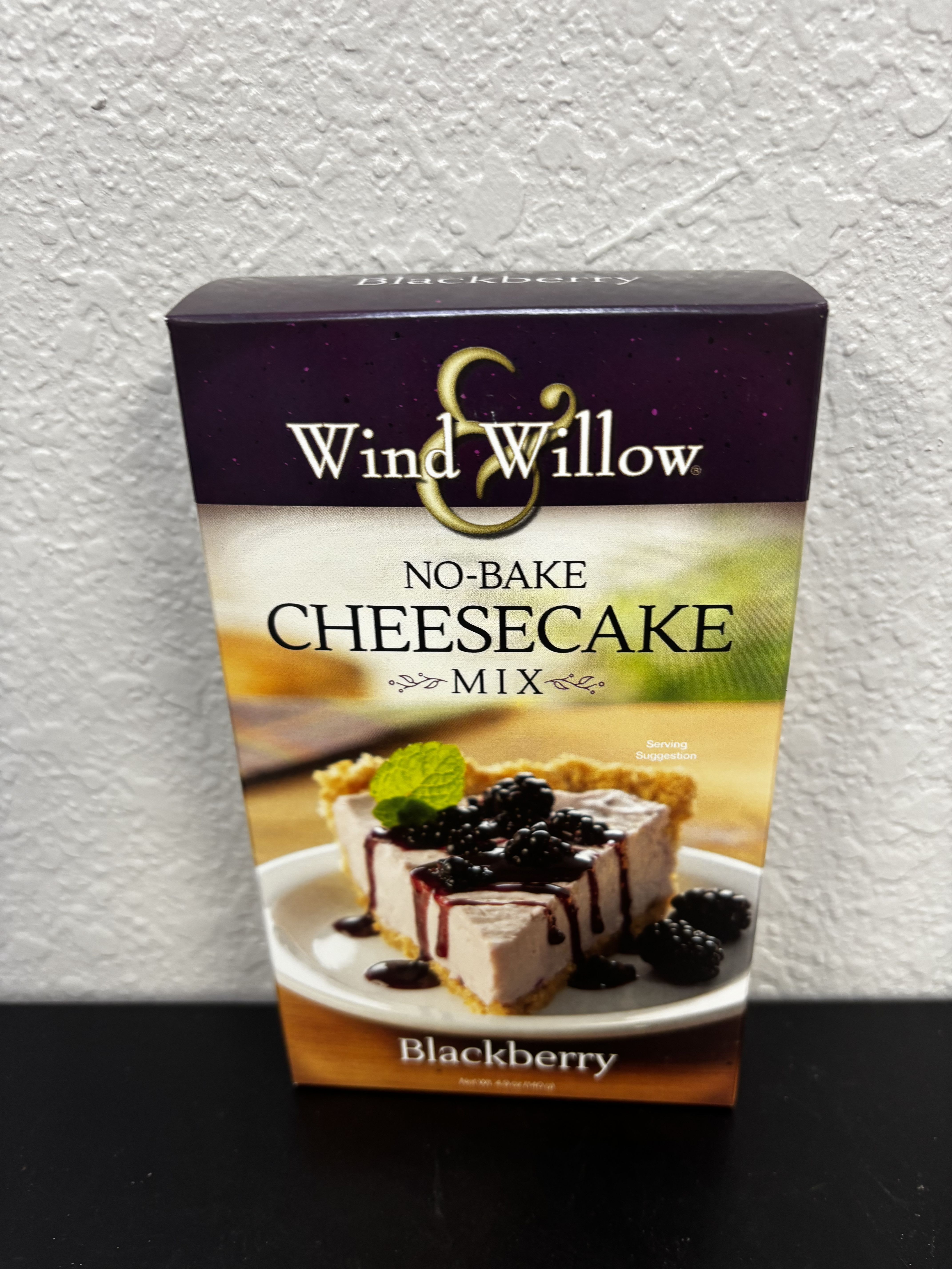 Box of Wind &amp; Willow blackberry no-bake cheesecake mix
