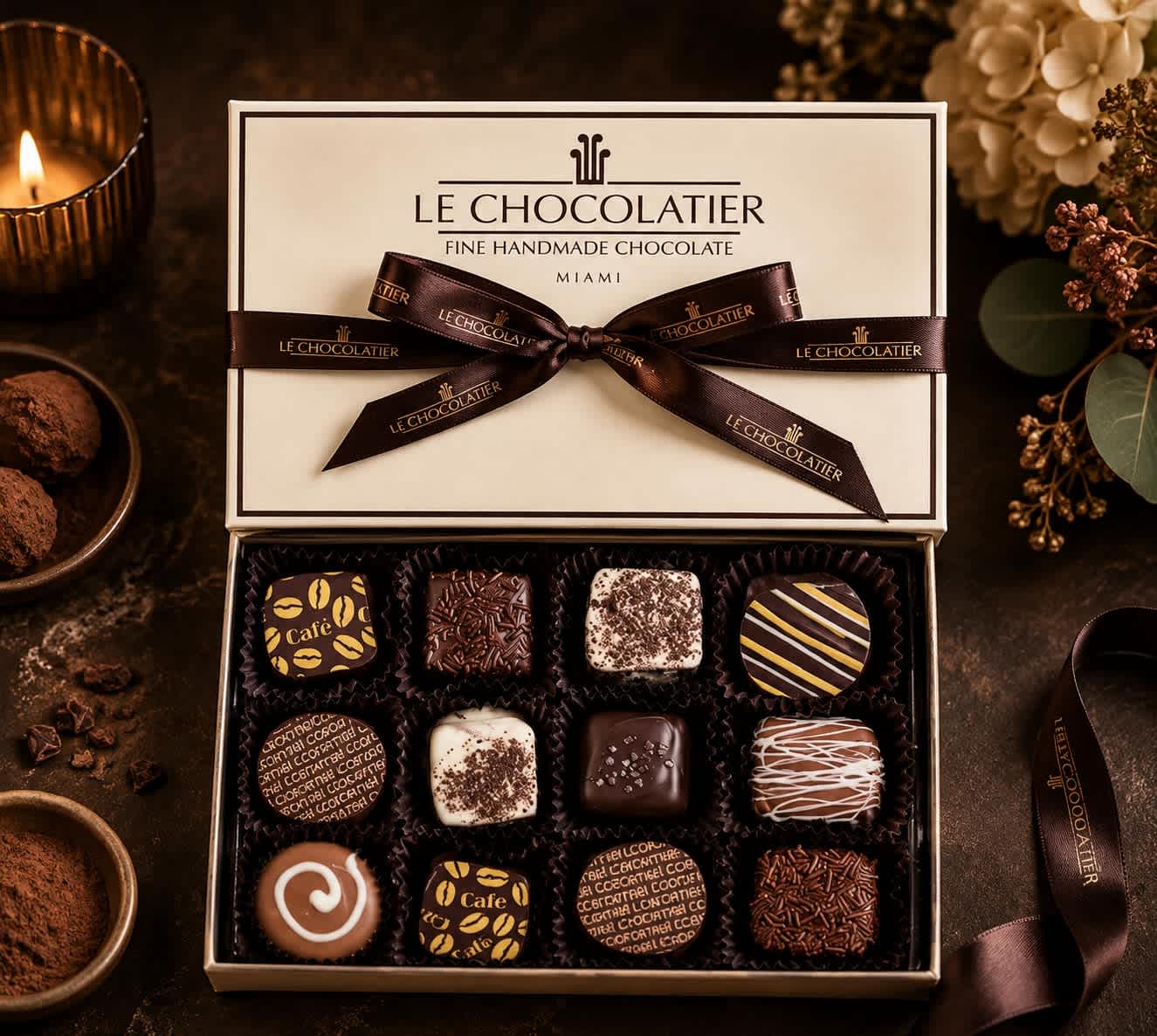 Classic Chocolate Truffles- 12 pcs (DL) - Indulge in a delectable treat with this assortment of 12 chocolate truffles. Each truffle is a heavenly combination of rich, velvety chocolate and irresistible flavors that will leave your taste buds wanting more.