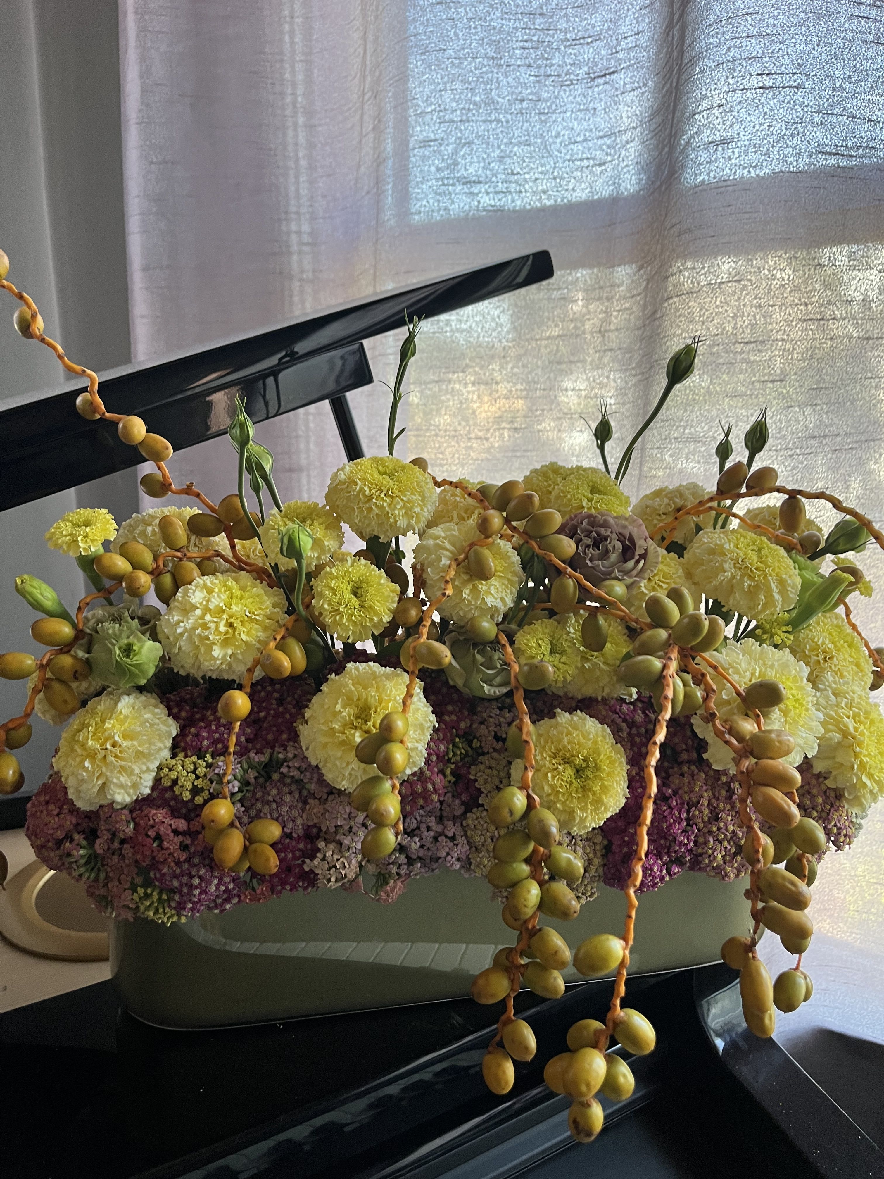 Marigold  - soft yellow marigolds in perfect combination with tamarillo 