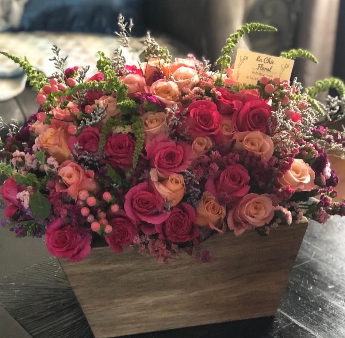 Passion - Bright pink and orange roses 