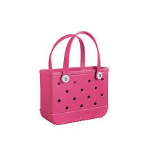 Bogg Bag Bitty - Watermelon - Small but mighty. The Bitty Bogg Bag is our most compact tote—perfect for kids, snacks, small essentials, or even as a stylish lunch tote. It’s tip-proof, durable, and fully washable—just like our larger bags, but in a mini size made for quick trips and light hauls.  Great for Mommy &amp; Me moments or anyone who loves a grab-and-go option with serious charm.  Includes a small clear pouch for storing little essentials like keys, lip balm, or hand sanitizer.  Best for: Kids, lunches, snacks, small items, quick errands.