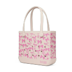 Bogg Bag Baby - Ribbon Rose - Meet the mid-sized tote that does it all. The Baby Bogg Bag is a durable, washable, and tip-proof carryall—perfectly sized for everyday adventures.  Smaller than the Original but still spacious, this versatile tote fits your personal essentials without the bulk. Use it as a gym bag, pool bag, or day bag—it’s lightweight, easy to clean, and built to last.  Includes a small insert pouch for must-haves like your phone, keys, or lip balm—because the little things matter, too.  Best for: Everyday use, short outings, personal essentials, and on-the-go moments.