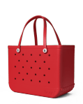 Bogg Bag Original - You Red My Mind - The bag that started it all—washable, indestructible, and built to carry it all. The Original Bogg Bag is our largest, most spacious tote—perfect for beach days, big hauls, and everyday family adventures.  Durable and tip-proof, it stands upright, wipes clean, and keeps up with whatever your day throws at it. Sand brushes off. Spills don’t stick.  Includes two clear insert bags—perfect for organizing smaller essentials like your phone, sunscreen, keys, or snacks.  Pair it with our full line of Bogg accessories—dividers, toppers, coolers, makeup bags, and more—to build your ultimate carryall kit.  Best for: Beach trips, travel days, family outings, and everything in between.