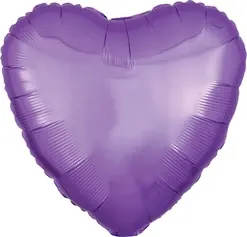 Purple heart-shaped foil balloon