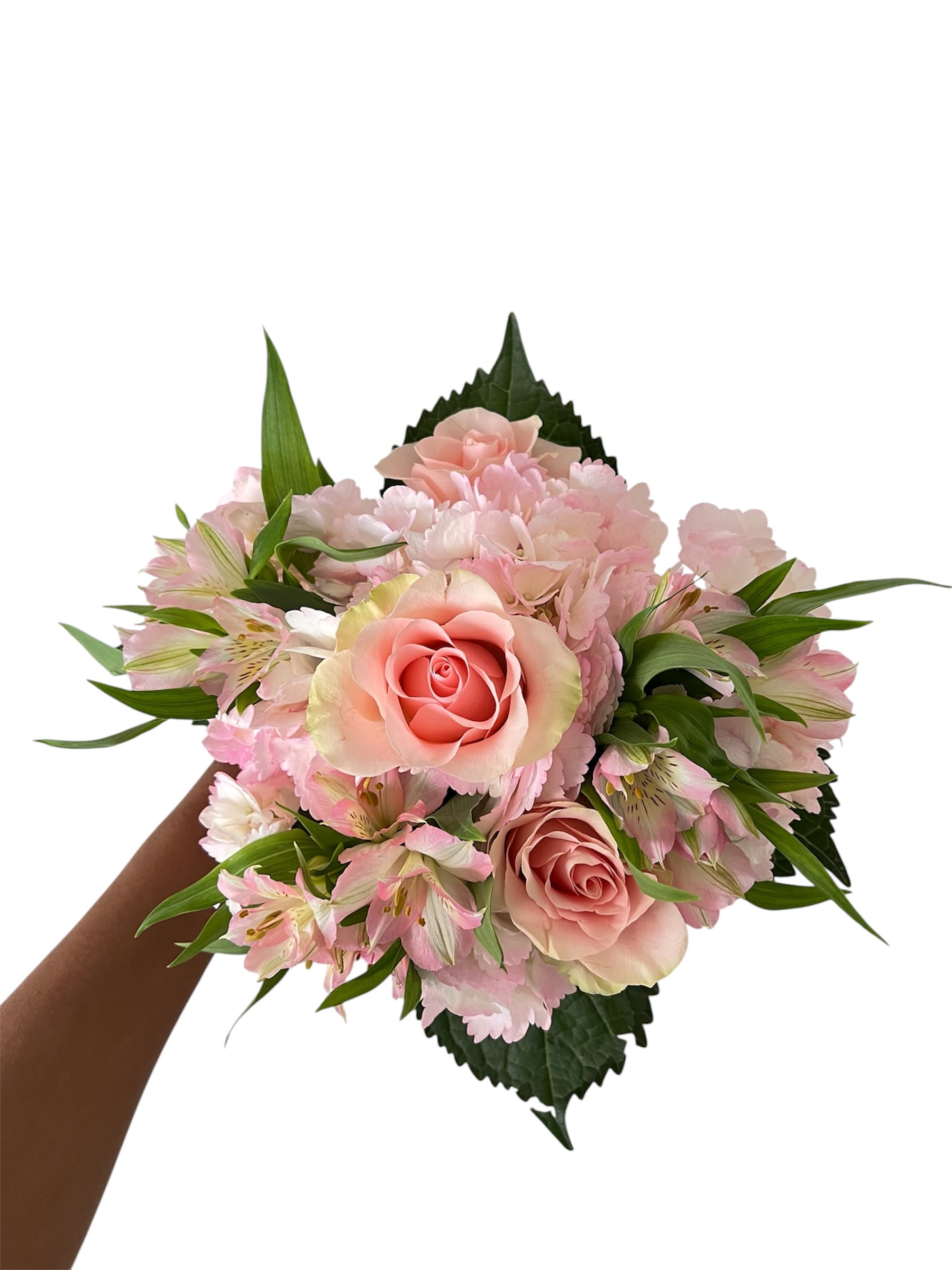 Idyllic Designer’s Special  - Delicate, charming, and thoughtfully designed — our Idyllic Blooms Hand-Wrapped Bouquets are the perfect blend of softness and style. Each bouquet is created with a seasonal selection of fresh flowers, featuring a beautiful mix of blooms such as roses, lilies, alstroemeria, carnations, and other complementary accents.  Our designers carefully choose each stem based on what’s freshest and most vibrant that day, creating a unique combination of colors and textures every time. From soft blush pinks and creamy whites to bright pops of orange, coral, and fresh greens, you can trust that every bouquet will feel balanced, cohesive, and visually stunning.  No two bouquets are exactly alike — but every one is designed with the same attention to detail, ensuring a look that feels intentional, elevated, and full of life.  Each arrangement is finished in our signature Korean-style wrapping, known for its clean, modern aesthetic, and tied with our Idyllic satin bow for a polished, gift-ready presentation. The result is a bouquet that feels luxurious, playful, and irresistibly cute.