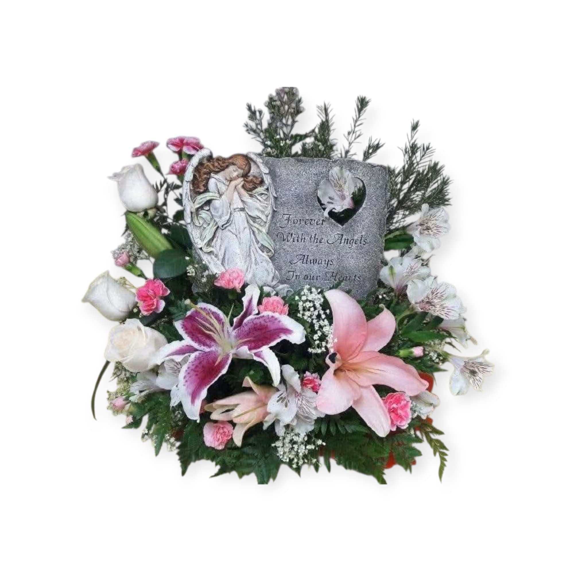 Sacred Garden - Flower design with a ceramic plaque