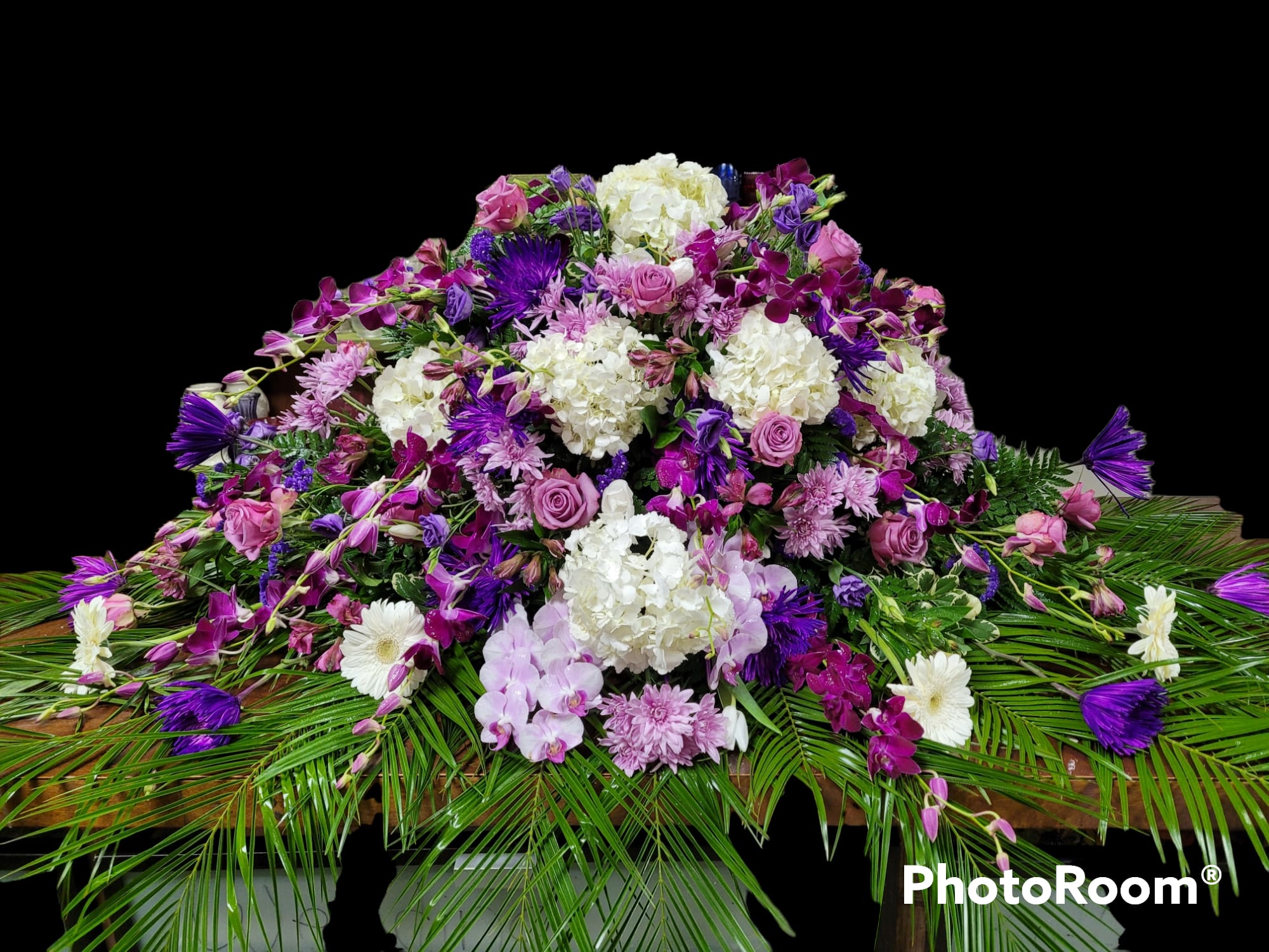 Lilac Eternity - Casket with assorted and  elegant flowers