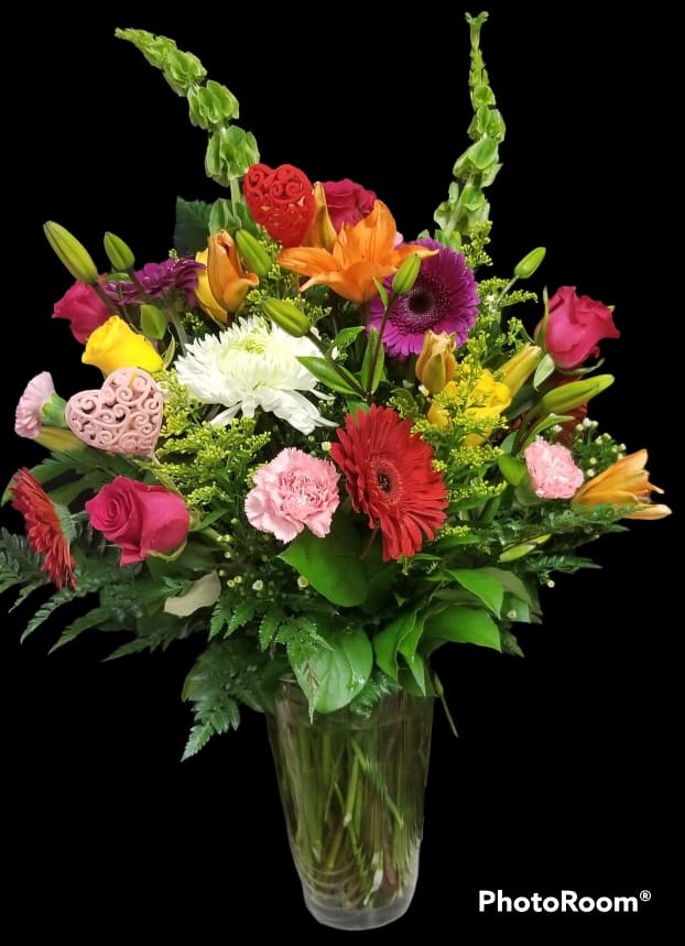Lady in Colors - Elegant design with assorted flowers