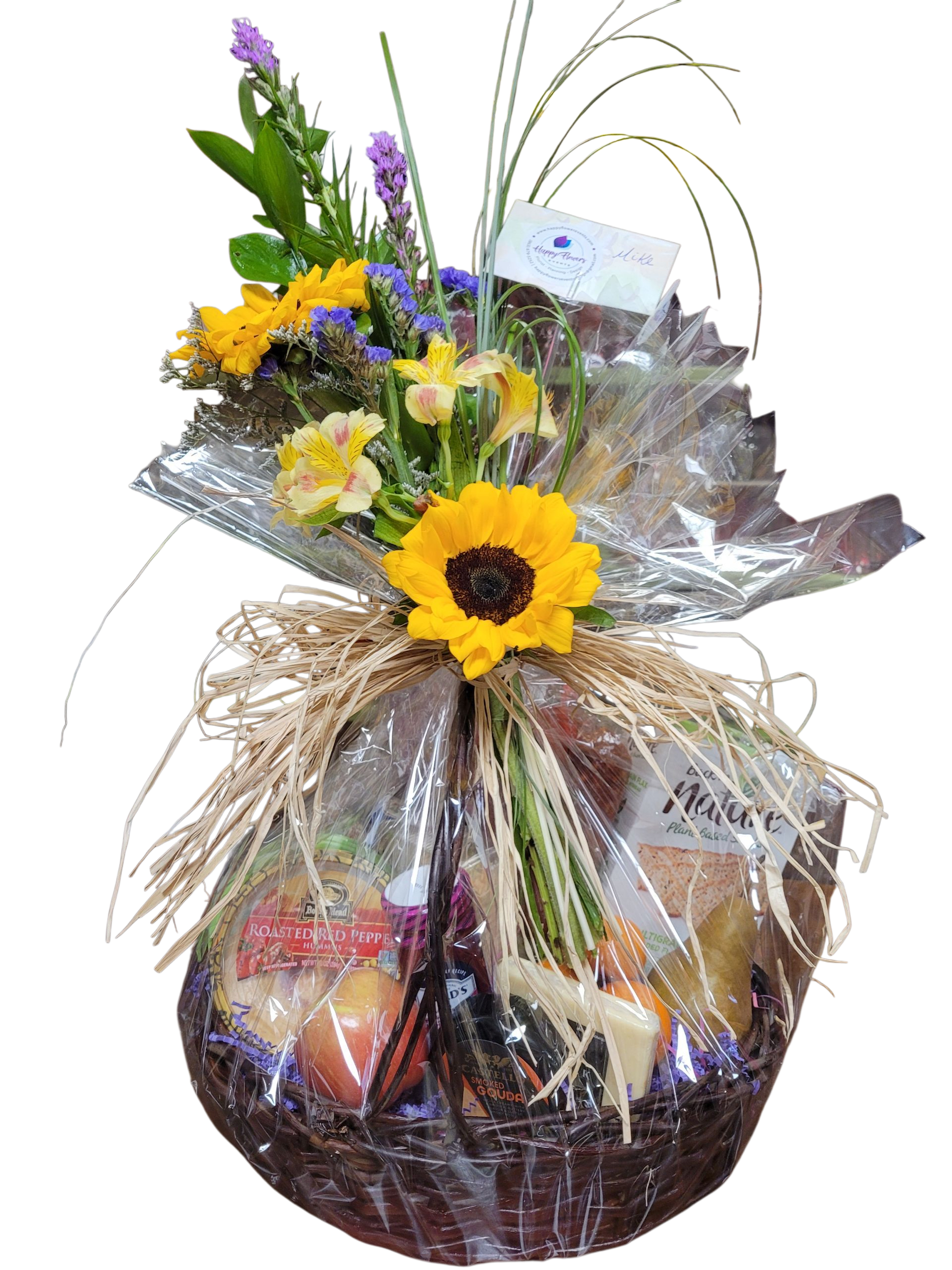 Sunflower Gourmet Basket - Gourmet and Fruit basket design 