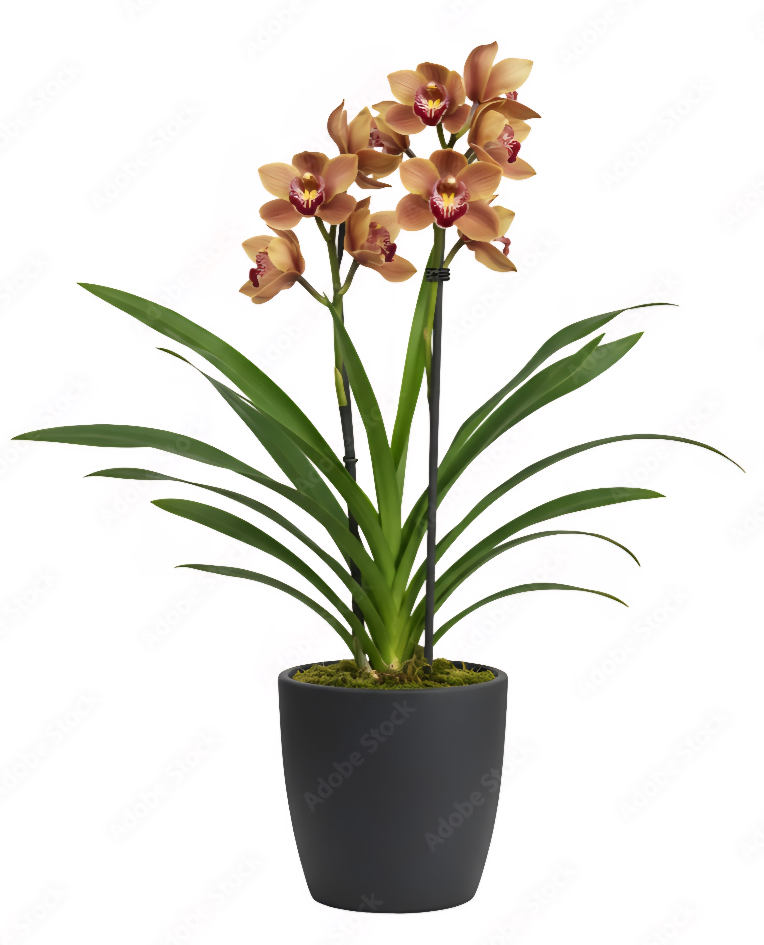 Dendrobium two tone - This elegant orchids features the soft, calming color of lavender orchids, creating a serene and sophisticated look. Perfect for adding a touch of luxury to any space or as a thoughtful gift.