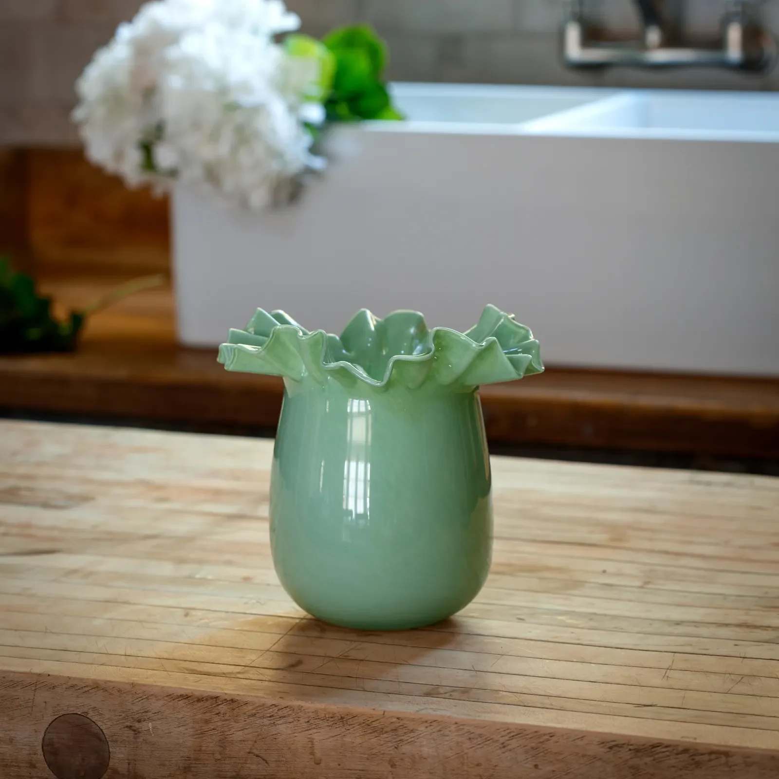 Porch View Blossom Vase - Dimensions Item Height 8.27" Item Length 8.27" Item Width 8.27"